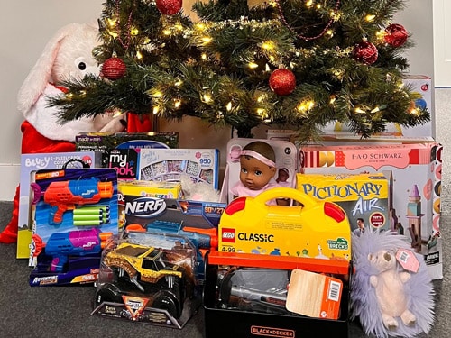 Toys donated by Black Diamond to the YWCA candy cane lane