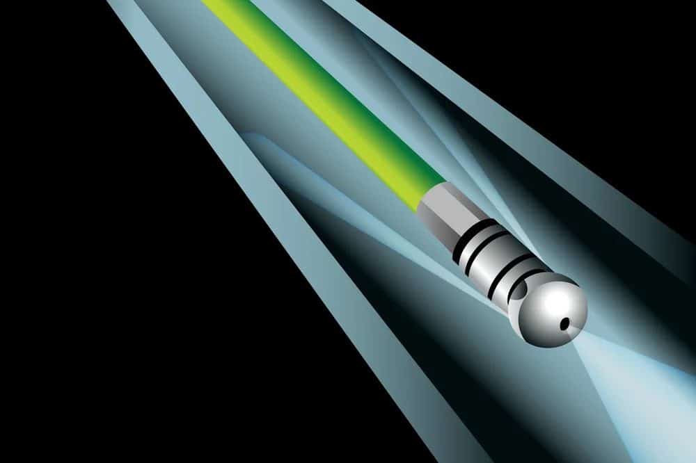 Illustration of a glowing green fiber optic cable with sturdy connector, symbolizing Black Diamond’s expert 24/7 home repair services.